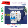 Integrated RCBO SPD 230V 50A Lightning Protection Residual Leakage MCB